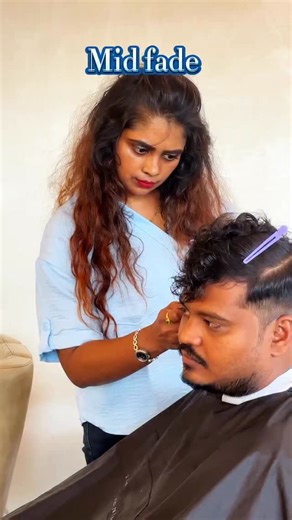 Soniya Shobana on Instagram: "Mid fade 😎💙🤍 #promo #professional #salon #fashion #haircut #fade #hairdresser #look #cut #katar #haircolor #foodporn #youtuber #million #gorgeous #holidays #nailsnailsnails #gelart #billionaire #instafood #instagram"