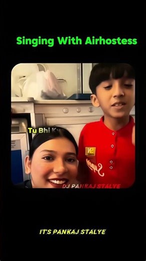 Singing With Airhostess #shortvideo #raangratri