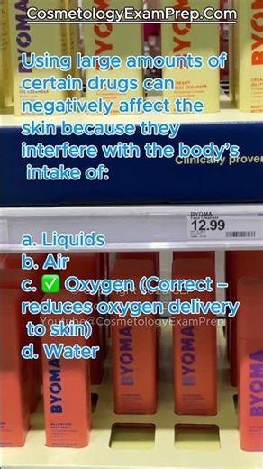 Cosmetology Exam Question 24 #cosmetology #cosmetologyeducation #cosmetologyexam