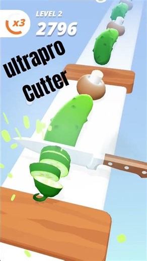 So Satisfying Knife Slicing Game 😍 #Shorts#satisfying #sliceasmr