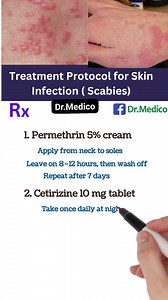 Treatment Protocol For Skin Infection (Scabies) #skincare #skincareroutine #reelsviralシ #reelsfbシ #viralvideoシ #foryouシ #usareels #unitedkingdom #UnitedStates #MedicalEducation | Dr.Medico