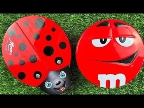 Satisfying Video | Unpacking 2 M&M'S Red Boxes with Candy ASMR