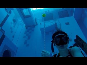 Freediving in DEEPSPOT - the deepest swimming pool in the world (February 2021, Poland)