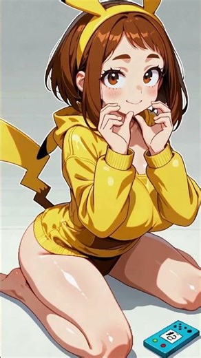 Uraraka as Pikachu ⚡ Cute Anime Cosplay Moment