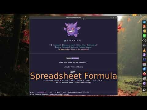Spacemacs | Org-mode Table Spreadsheet Formula | Productivité