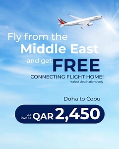 604 reactions · 40 shares | When flying from the Middle East, get your connecting flight home from Manila for FREE with Philippine Airlines! Sign up for Mabuhay Miles’ Overseas Bayani program to get additional perks. | Philippine Airlines | Facebook