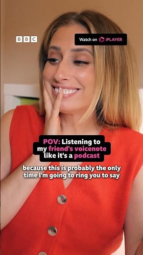 Stacey Solomon listening to Dilly Carter's voicenote like it's a podcast 🎧 - BBC