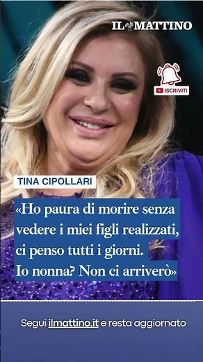Tina Cipollari: «Ho paura di morire senza vedere i miei figli realizzati. Io nonna? Non ci arriverò»