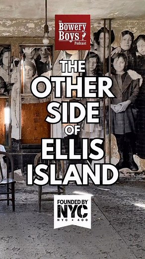 Ellis Island is one of America’s great landmarks to its immigration history, processing over 12 million immigrants between 1892 and 1954. Part of the ‘processing’ involved medical and mental health tests. Most of those who did not pass these tests were then sent to the other side of the island — to the Ellis Island Immigrant Hospital. Hear all about its remarkable story — and the efforts of Save Ellis Island to preserve this crumbling site — in the newest Bowery Boys podcast #473 The Other Side 