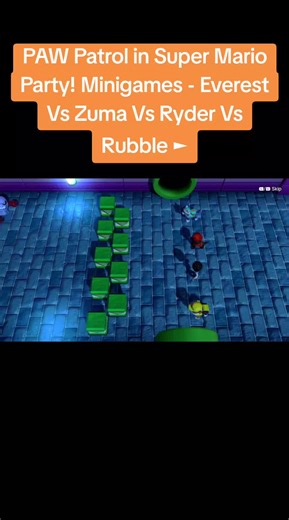PAW Patrol in Super Mario Party! Minigames - Everest Vs Zuma Vs Ryder Vs Rubble #pawpatrol #minigame #gamingontiktok #mario #supermarioparty