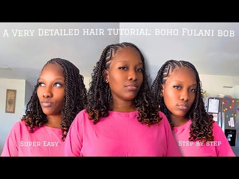 The Holiday Boho Bob Everyone Is Doing! Fulani Boho Braid Tutorial