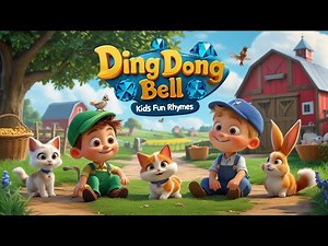 Ding Dong Bell Song for Kids (Kitty Song) | Classic Nursery Rhyme | Toddlers and Preschools