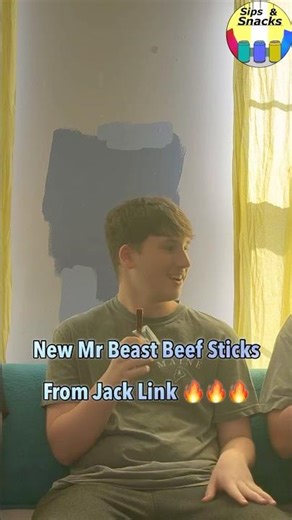 Trying MR BEAST Beef Sticks