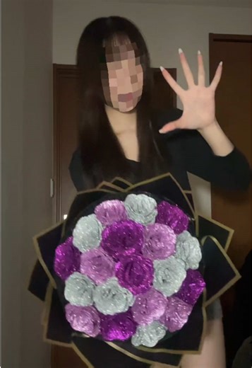 卒業式のグリッターローズブーケの作り方