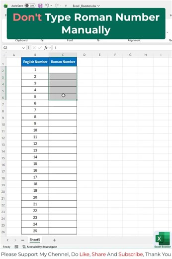 Use ROMAN Function In Excel | #excel #shorts #exceltips #exceltricks