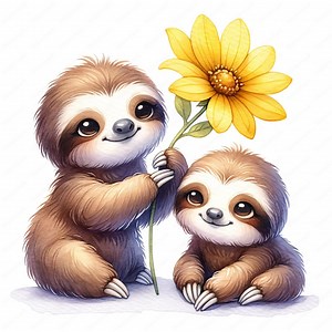 Cute Sloth Clipart | Clipart Bundle | 10 High-quality Designs | Nursery Decor | Paper Craft | Apparel | Digital Prints | Commercial Use - Etsy UK