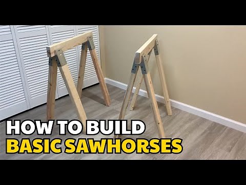 Building Sawhorses from 2x4 lumber and HDX metal brackets