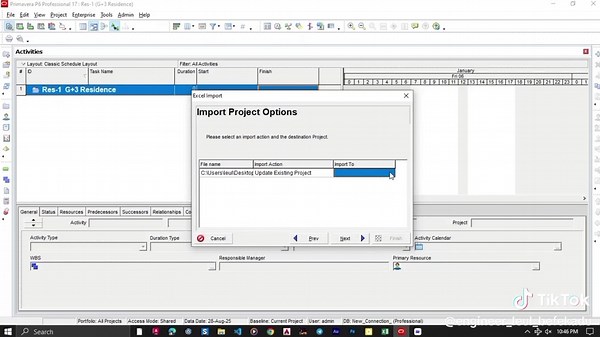 Importing Activities in Primavera P6: Step-by-Step Guide