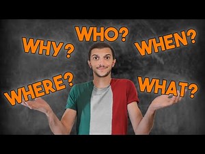 Learn Italian QUESTION WORDS!