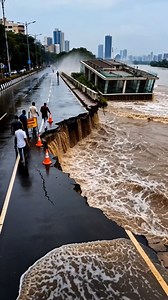 5.1M views · 4.4K reactions | Building Collapses into River – Super Typhoon #BuildingCollapse #BreakingNews #ExtremeWeather | Viral Clip | Facebook