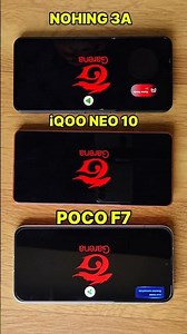 iQOO NEO 10 vs POCO F7 vs Nothing 3A 🔥 Free Fire Test – FPS KING Found! 😱
