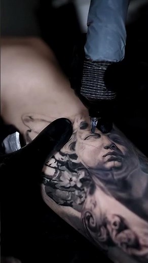 Epic Leg Tattoo Realism – Masterpiece in Progress