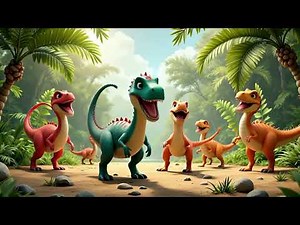 **"Dancing Dinosaurs 🦖🦕 | Fun Dinosaur Dance Song for Kids | Stomp, Twirl & Roar-!-
