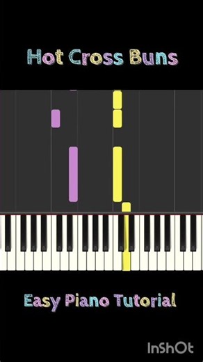 Hot Cross Buns - Easy Piano Tutorial