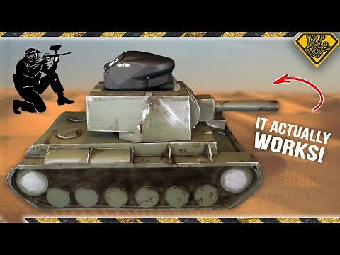 Homemade Paintball TANK! TKOR Details How To Make Homemade RC Tank With Paintball Gun Cannon!