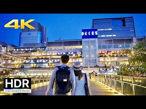 【4K HDR】Tokyo Evening Walk - Odaiba