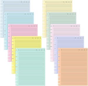 gisgfim 100 Sheets Letter Size Discbound Lined Refill Paper 8.5 x 11 Inch College Ruled Notebooks Planner Inserts 11 Disc Discbound Loose Leaf Paper Thicken for Writing School Office Supplies(Macaron)