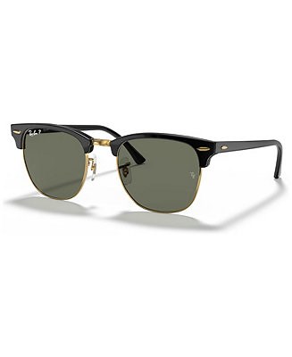 Ray-Ban Unisex Polarized Low Bridge Fit Sunglasses, RB3016F CLUBMASTER CLASSIC 55 - Macy's