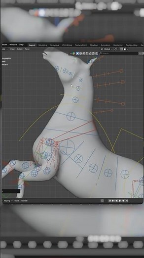 Como riggear animales en blender #blender #animation #rigging #3dmodel #modeling
