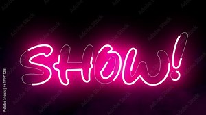 4K Ultra Hd Video. Show text electric red lighting text with animation on black background, 3D Animation. Show Word Text. Stock Video