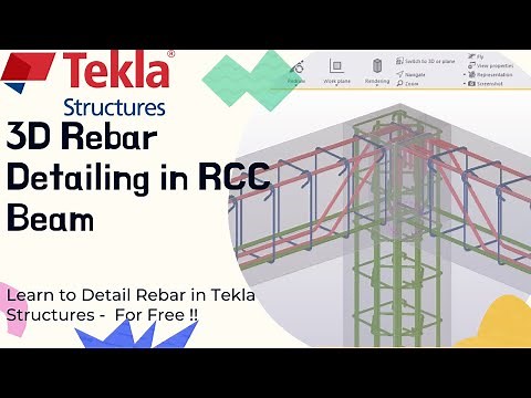 How to Create Concrete Beam with Reinforcement| Rebar Placement in Beam | Tekla Structures Tutorial