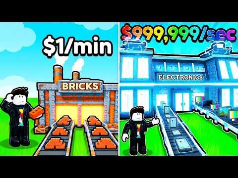 I Started With $1… Then Built a $100,000,000 FACTORY in Roblox!
