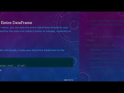 Efficiently Pass Variables from Python Server to HTML Using Flask