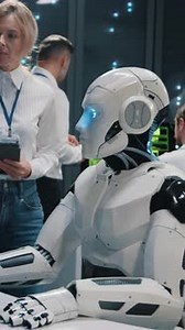 Humans and Robots Cybernetic Future Worker Automated Robot Programming Computer Data Cooperating