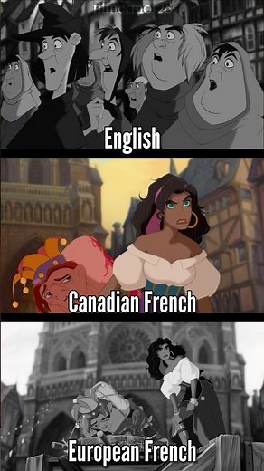 The Hunchback of Notre Dame - Esmeralda defends Quasimodo (English vs French Comparison)