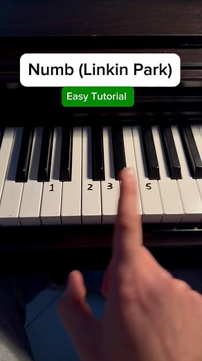 Numb Easy Tutorial ❤️#piano #tutorial #pianotutorial #pianotutorial #pianomusic #numb #linkinpark | Keys Tutorials