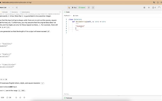 全英文编程模拟面试 Day 2 - 394. Decode String