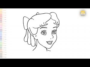 Wendy Darling drawing video from Peter Pan | Adventure drawings | How to draw Wendy step by step