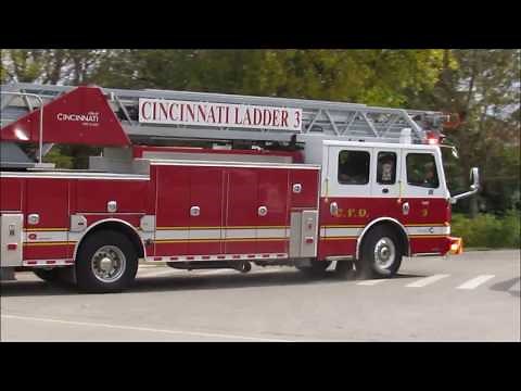 Cincinnati Fire Dept - 1 Alarm Fire (Training) - Apparatus Responding + Scene Video
