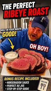 The PERFECT Ribeye Roast 🤤 Melt-In-Your-Mouth GOOD! #ribroast #primerib #ribeye #steaklover #recipe