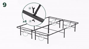 Zinus Rumi 14in Twin Metal Bed Frame, Quick Assembly SmartBase® Mattress Foundation, Heavy Duty Sturdy Steel with No Box Spring Needed, Eco-Friendly Packaging, Black