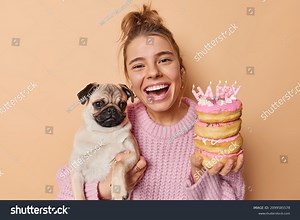 Joyful Happy Woman Enjoys Birthday Party Stock Photo 2099585578 | Shutterstock