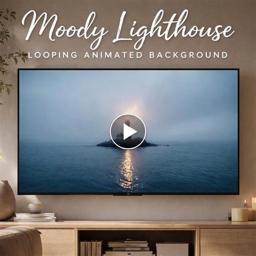 Foggy Lighthouse Ocean Loop Video | Seamless Animated Backdrop (full HD MP4) - Etsy