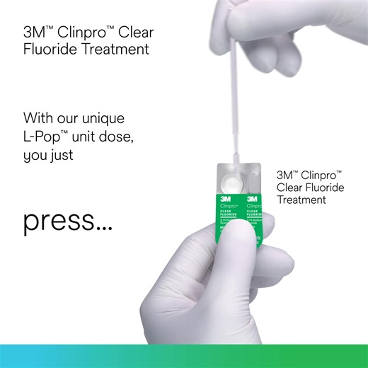 130 reactions · 19 comments | Thanks to its L-Pop delivery system, new 3M™ Clinpro™ Clear Fluoride Treatment goes on fast and easy – so you and your patients can get on with your day. | Solventum Dental | Facebook