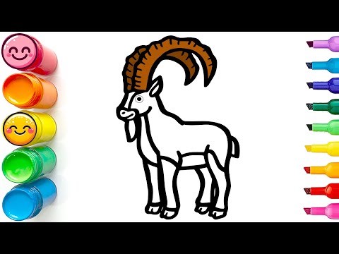 How to Draw a Cute Alpine Ibex | Easy Step by Step Tutorial