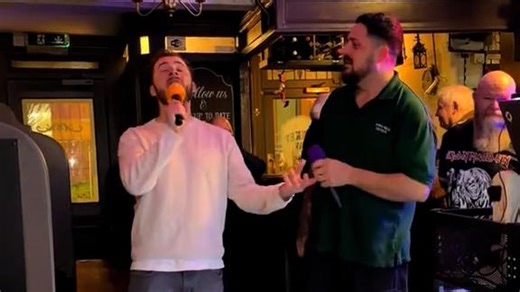 Max Bowden wows pub with Elton John karaoke